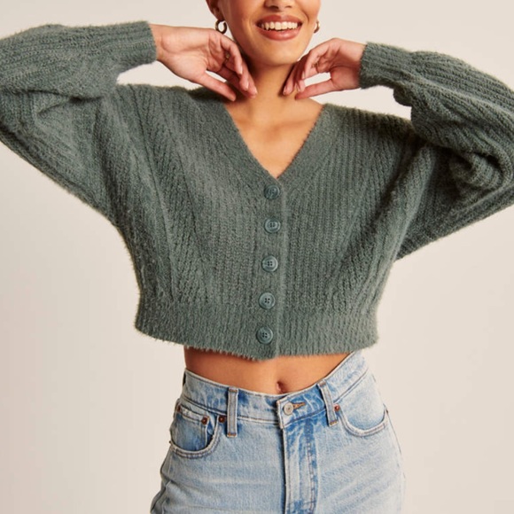 abercrombie cropped cardigan